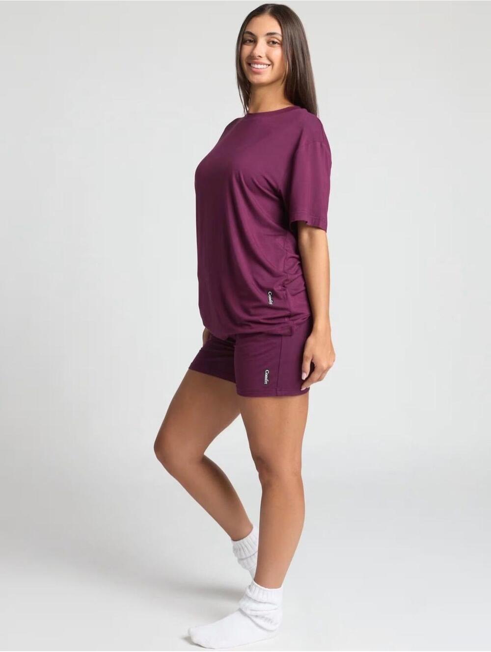 NWT Comfrt Cloud Lounge Tee Plum Size M-Oversized Unisex Super Soft&Comfy - Picture 4 of 8